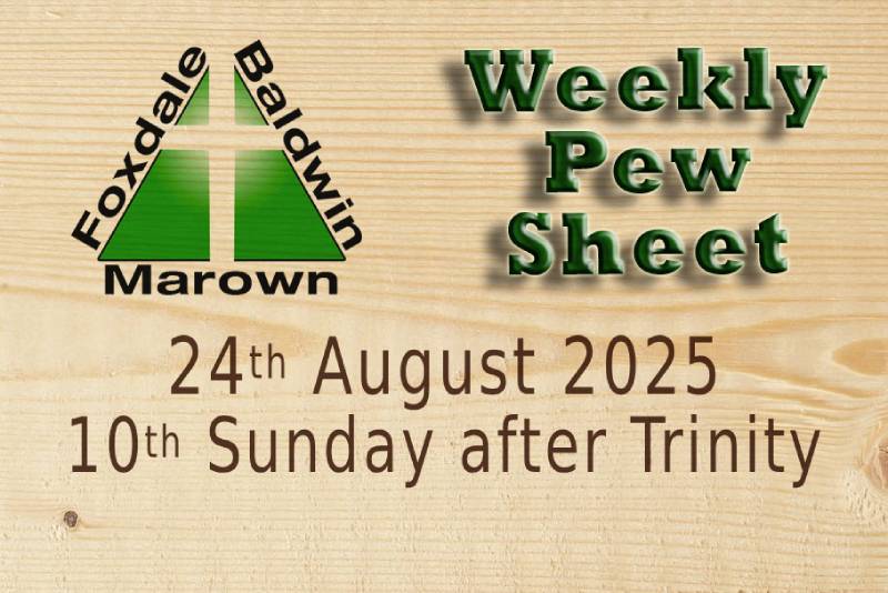 Weekly Pew sheet 24-08-25