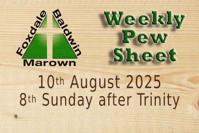 Weekly Pew Sheet 10-08-25