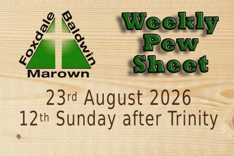 Weekly Pew sheet 23-08-26