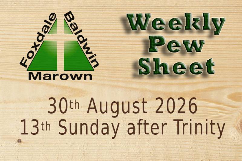Weekly Pew sheet 30-08-26