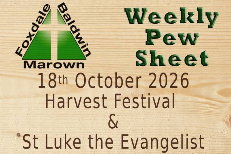 Weekly Pew sheet 18-10-26